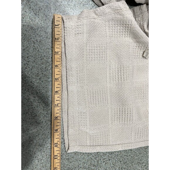 SAINTS STUDIO Men's Shorts Size Large Beige Textured Casual Cool Logo Pockets - Picture 7 of 13